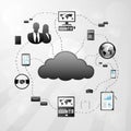 Cloud internet connection icon Vector Illustration