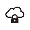 internet security icon - cloud data protection icon Royalty Free Stock Photo