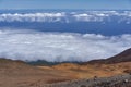 Cloud inversion over Teide slopes Royalty Free Stock Photo