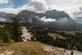 Cloud inversion in Puez-Geisler Nature Park, Dolomites Royalty Free Stock Photo