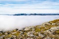 Cloud inversion in Scottish Highlands seen from Ben Lui.