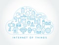 Cloud IOT Internet of Things Smart Home Vector Quality Design wi Royalty Free Stock Photo