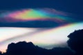 Cloud iridescence, diffraction phenomenon produce very vivid col