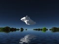 Cloud on islands horizon Royalty Free Stock Photo