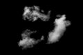 Cloud isolated on black background,Textured Smoke,Brush clouds,Abstract black Royalty Free Stock Photo