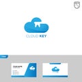 Cloud Key Logo Template, Free Business Card