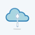 Cloud Kitchen and Food Delivery Icon Royalty Free Stock Photo