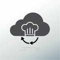 Cloud Kitchen Technology Vector Icon Royalty Free Stock Photo