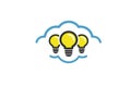 Cloud Lamp Idea Logo Royalty Free Stock Photo