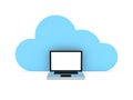 Cloud and Laptop Royalty Free Stock Photo