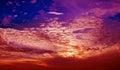 Cloud layer and sky in sunset Royalty Free Stock Photo