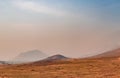 Cloud layers above mountain range Royalty Free Stock Photo