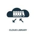 Cloud Library creative icon. Simple element illustration. Cloud Library concept symbol design from online education collection. Ob Royalty Free Stock Photo