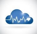 Cloud lifeline illustration design Royalty Free Stock Photo