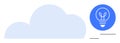 Cloud and Light Bulb Highlighting Innovation and Cloud-Based Technology Solutions Royalty Free Stock Photo