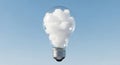 Cloud in a Lightbulb - Creative Idea and Technology Concept Royalty Free Stock Photo