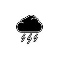 Cloud, lighting icon. Simple glyph, flat vector of autumn icons for ui and ux, website or mobile application