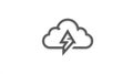 Cloud Lightning Bolt Icon - Fast Data Transfer, Cloud Computing and Energy Concept Royalty Free Stock Photo
