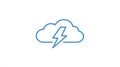 Cloud and Lightning Bolt Icon Weather, Energy, and Technology Symbol Royalty Free Stock Photo
