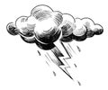 Cloud and lightning Royalty Free Stock Photo