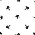 Cloud and lightning pattern seamless black Royalty Free Stock Photo