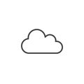 Cloud line icon, outline logo illustration, linear pictog