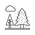 Cloud Line Style vector icon which can easily modify or edit Royalty Free Stock Photo