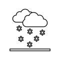 Cloud Line Style vector icon which can easily modify or edit Royalty Free Stock Photo