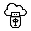 Cloud  line Vector icon which can easily modify or edit Royalty Free Stock Photo