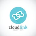 Cloud Link Abstract Vector Concept Storage Icon