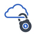 Cloud lock icon