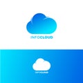 Cloud logo. Cloud storage emblems. Communication or network icon. Communication or network icon. Royalty Free Stock Photo