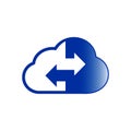 Cloud logo design template. data server cloud logo vector icon Royalty Free Stock Photo