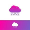 Cloud logo. Cloud storage emblems. Communication or network icon. Communication or network icon. Royalty Free Stock Photo