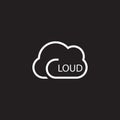 Cloud logo vector icon Royalty Free Stock Photo