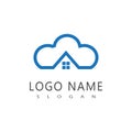 Cloud logo vector template symbol deesign Royalty Free Stock Photo