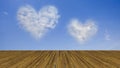 Cloud looking as haert symbol close-up