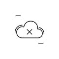 Cloud, lost, networking icon. Simple line, outline vector elements of storage and cloud icons for ui and ux, website or mobile Royalty Free Stock Photo