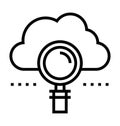 Cloud magnifier icon