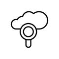 Cloud, magnifier icon. Simple line, outline vector elements of internet storage icons for ui and ux, website or mobile application