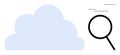 Cloud and Magnifying Glass Representing Data Search and Analysis in Cloud Computing Royalty Free Stock Photo
