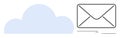 Cloud and Mail Envelope Representing Cloud-Based Communication and Digital Messaging Royalty Free Stock Photo