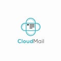 Cloud mail logo design concept Royalty Free Stock Photo