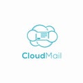 Cloud mail logo design concept Royalty Free Stock Photo