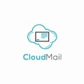 Cloud mail logo design concept Royalty Free Stock Photo