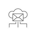 Cloud mailing line outline icon Royalty Free Stock Photo