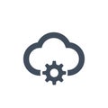 Cloud management icon isolated on clean background. Vector illustration for your web mobile logo app UI design. Royalty Free Stock Photo