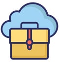 Cloud Media Isolated Vector Icon that can easily modify or edit. Royalty Free Stock Photo