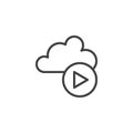 Cloud Media outline icon