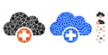 Cloud Medicine Composition Icon of Spheric Items